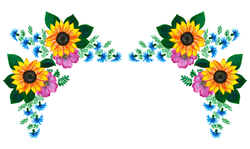 Flowers Roses Sunflowers Stickdatei – Blumen