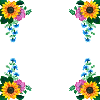 Flowers Roses Sunflowers Stickdatei