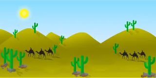 Desert Camel Cactus Stickdatei – Natur