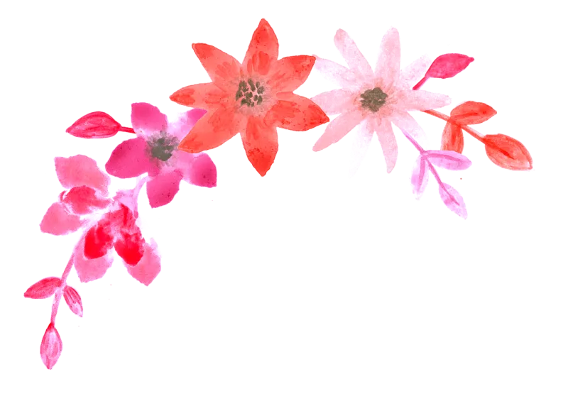 Flowers Watercolor Hand drawing Stickdatei – Weihnachten