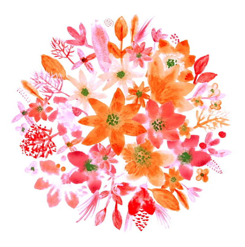 Flowers Happy birthday Watercolor Stickdatei – Weihnachten