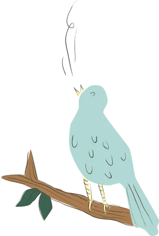 Bird Perched Singing Stickdatei