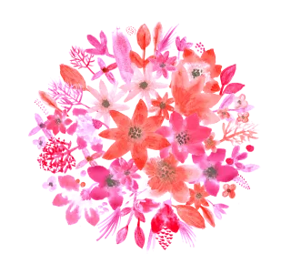 Flowers Watercolor Hand drawing Stickdatei
