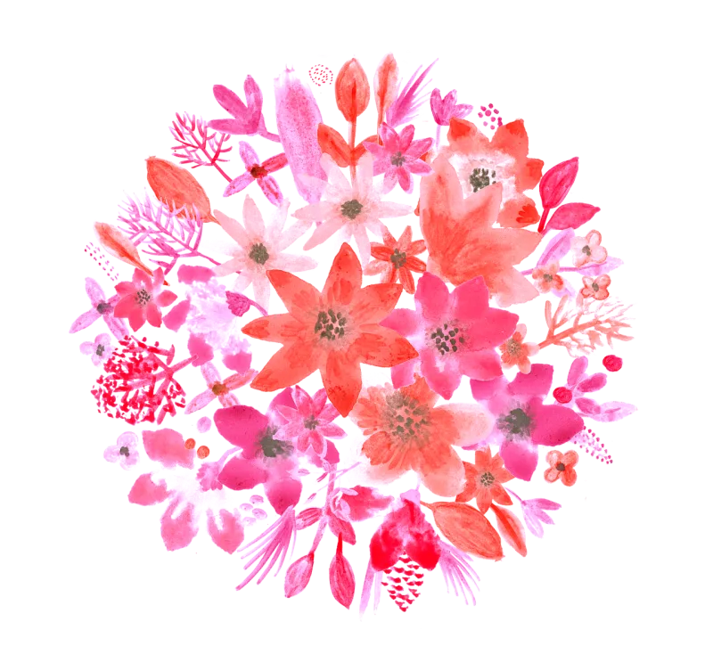 Flowers Watercolor Hand drawing Stickdatei – Weihnachten