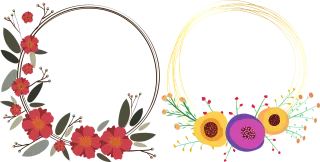 Flowers Frame Boundary Stickdatei