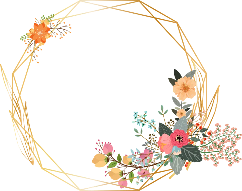 Flowers Frame Boundary Stickdatei – Blumen