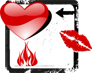 Valentine Heart Fire Stickdatei