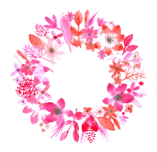 Border Flowers Watercolor Stickdatei