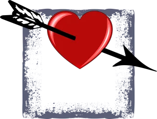 Valentine Heart Arrow Stickdatei