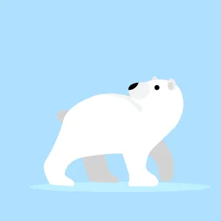 Bear White Animal Stickdatei