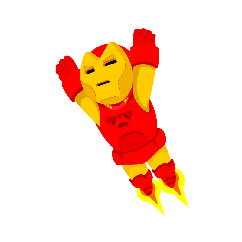Iron man Robot Superhero Stickdatei – Kinder