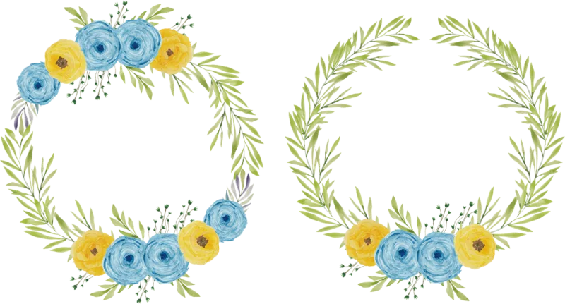 Frame Wreath Flowers Stickdatei – Weihnachten