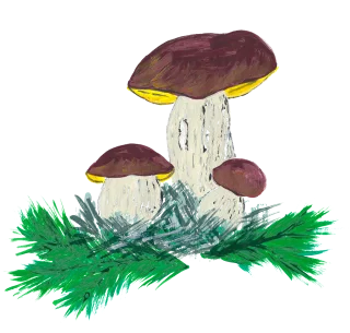Mushroom Mushrooms Watercolor Stickdatei