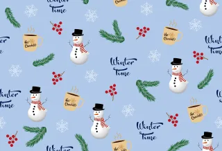 Template Winter Snowflakes Stickdatei