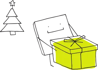 Pixel cells Christmas Gift Stickdatei