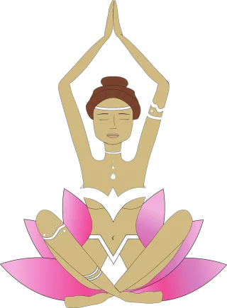 Yoga Meditation Girl Stickdatei – Blumen