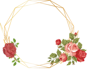 Frame Flowers Wreath Stickdatei