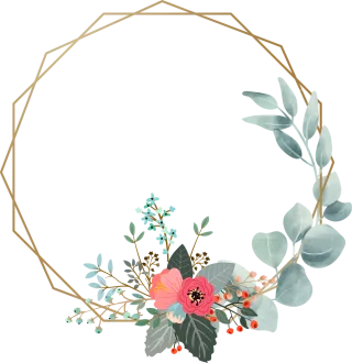Frame Flowers Wreath Stickdatei