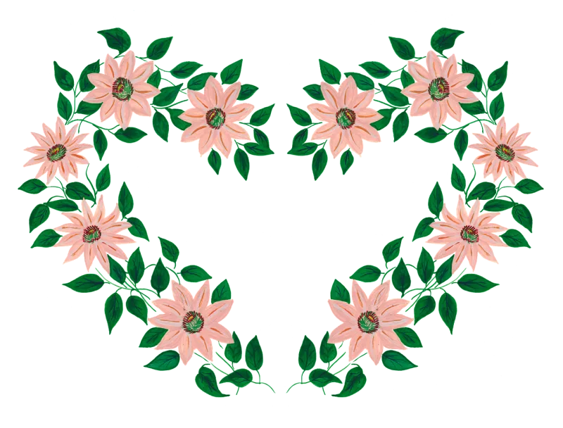 Heart Spring Spring heart Stickdatei – Blumen