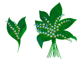 Lily of the valley Spring Bledule Stickdatei