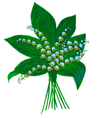Lily of the valley Spring Bledule Stickdatei