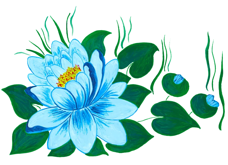 Waterlily Water lilies Water flower Stickdatei – Blumen
