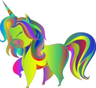 Unicorn Animal Colorful Stickdatei