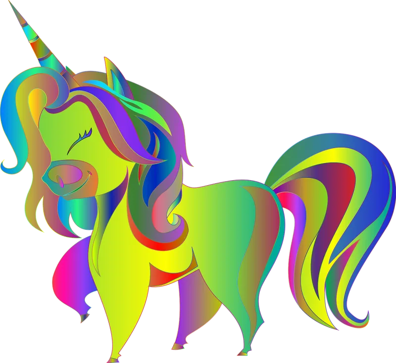 Unicorn Animal Colorful Stickdatei – Kinder