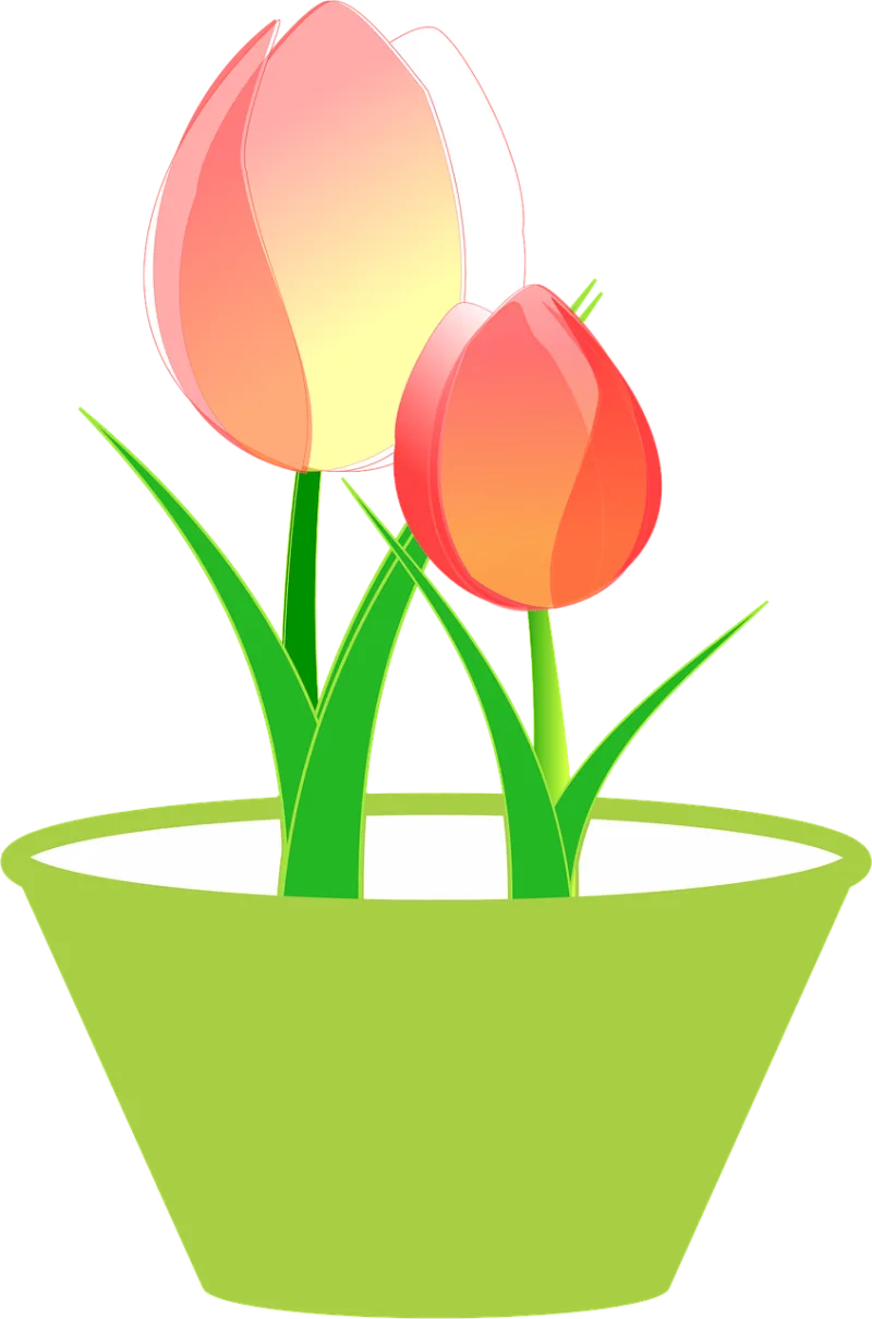 Tulip Flower Plant pot Stickdatei – Blumen