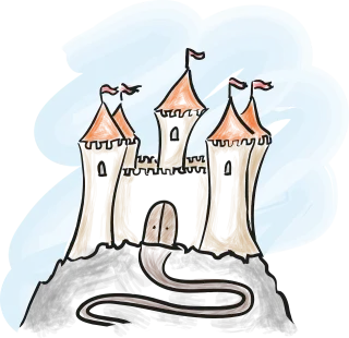 Castle Tower Palace Stickdatei – Kinder
