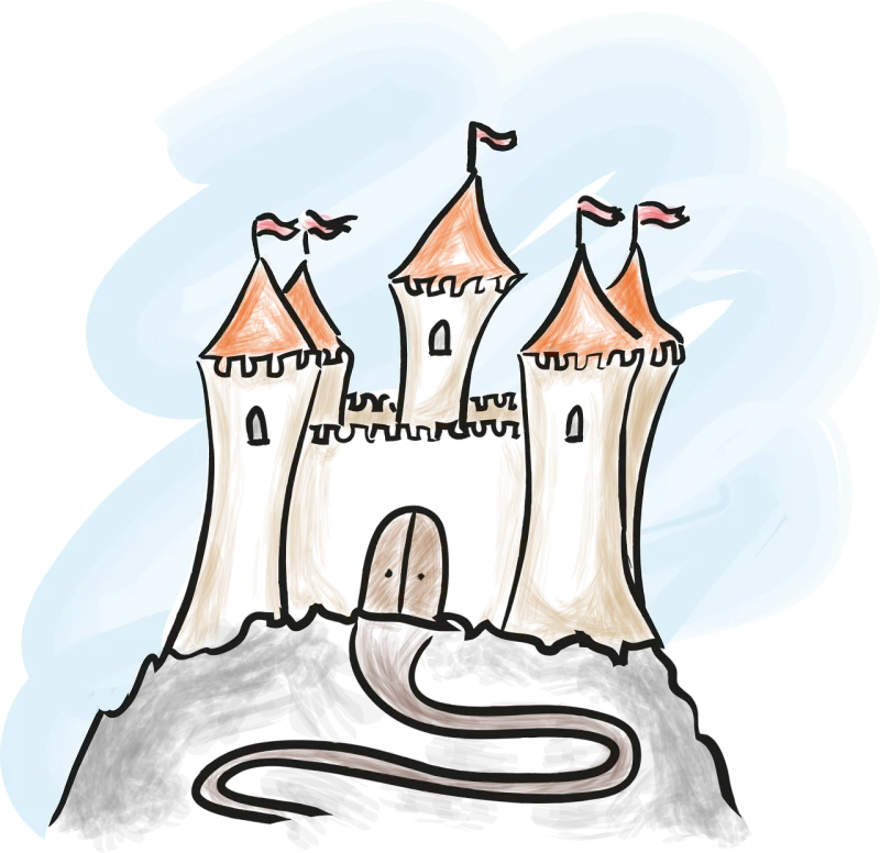 Castle Tower Palace Stickdatei – Kinder