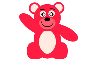 Teddy bear Isolated Alegre Stickdatei