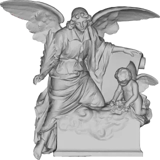 Angel Cherub Statue Stickdatei