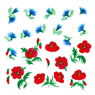 Poppies Poppy Cornflower Stickdatei