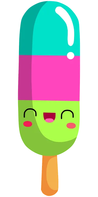 Kawaii Ice cream Popsicle Stickdatei
