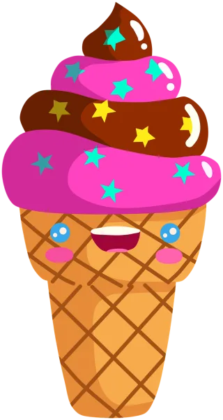 Ice cream Sweet Face Stickdatei