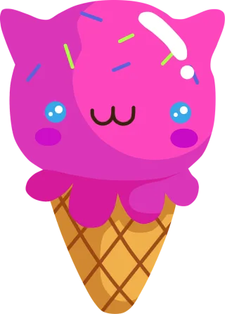 Ice cream Dessert Kawaii Stickdatei