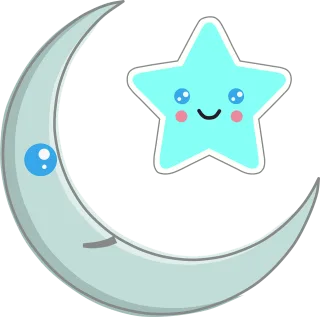 Crescent Moon Star Stickdatei