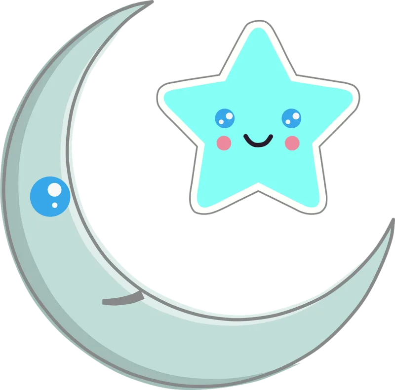 Crescent Moon Star Stickdatei – Natur