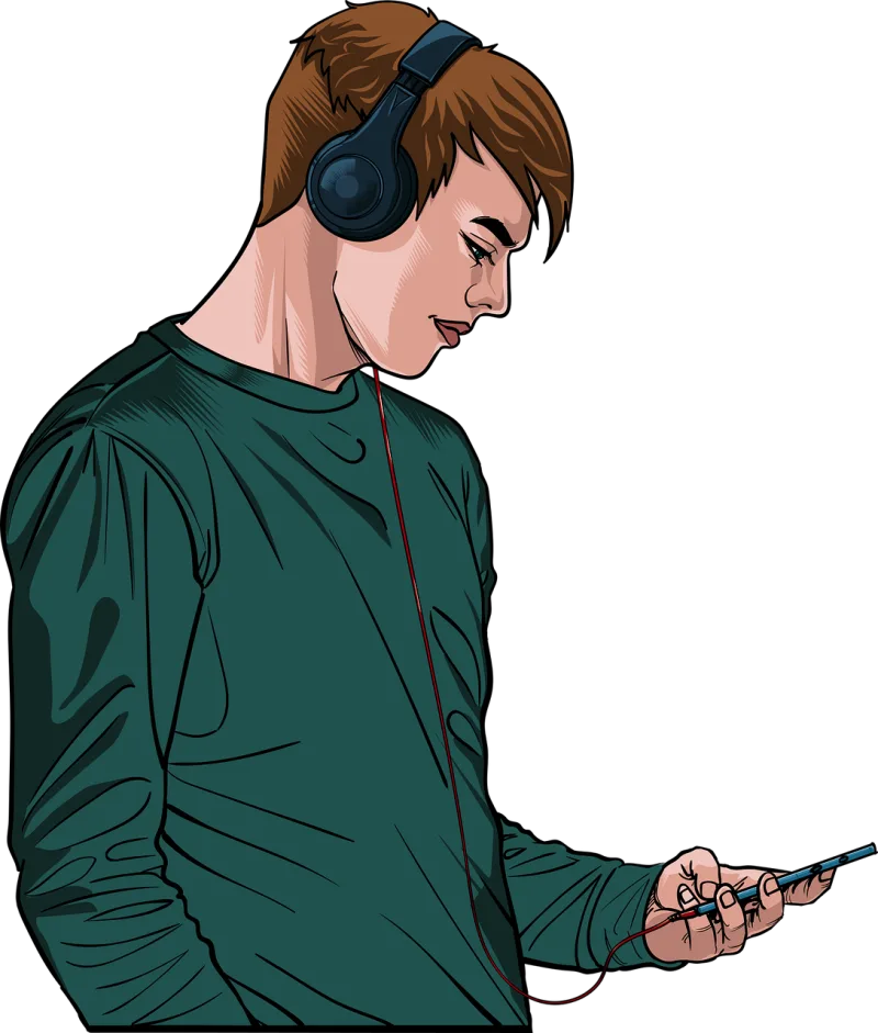 Teenager Boy Young Stickdatei – Musik