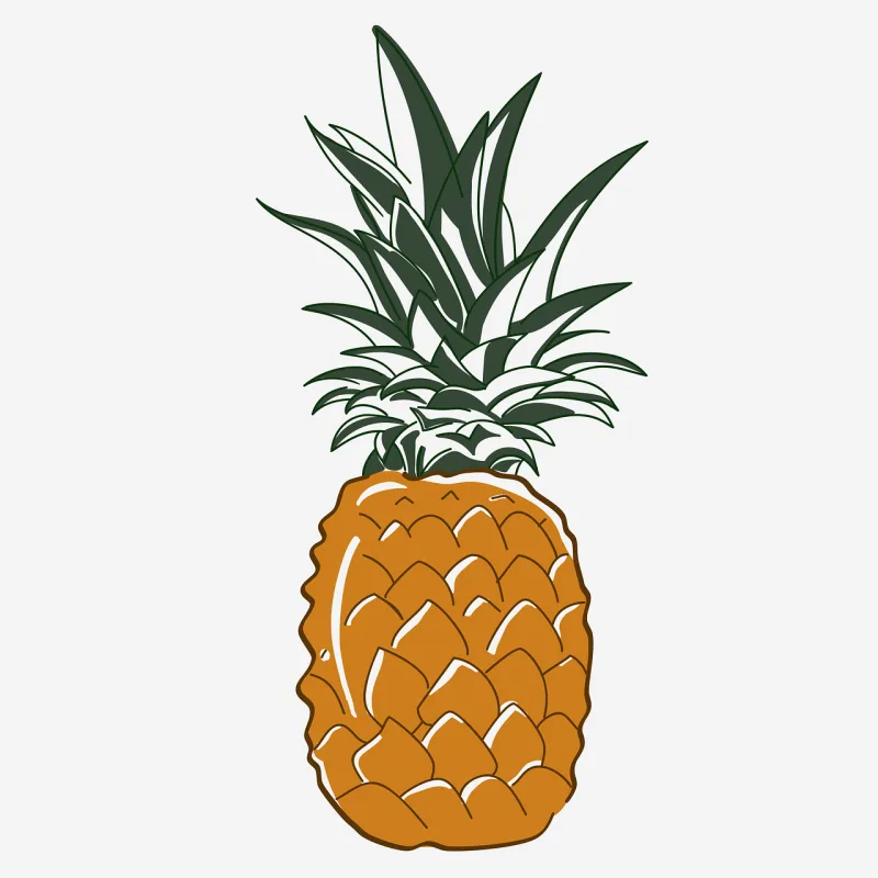 Pineapple Fruit Food Stickdatei – Essen & Trinken