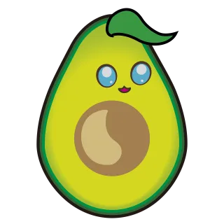 Avocado Expensive Smile Stickdatei