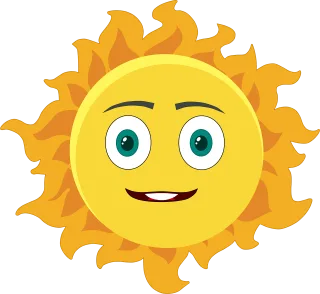 Sun Face Nature Stickdatei