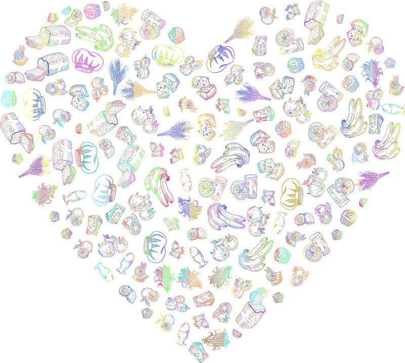 Food Cooking Heart Stickdatei – Kinder
