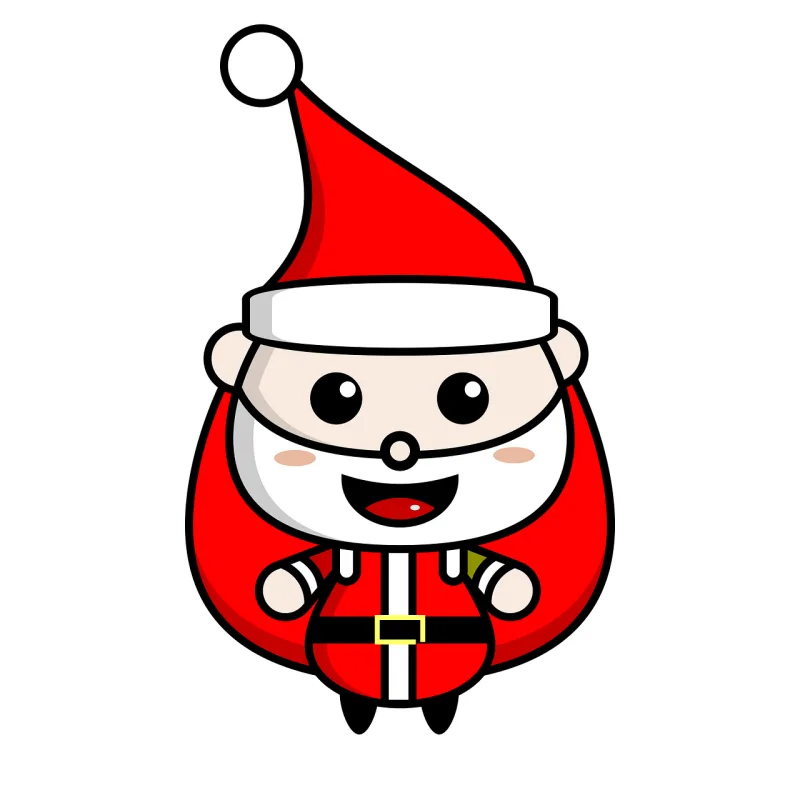 Santa Christmas Cute Stickdatei – Weihnachten
