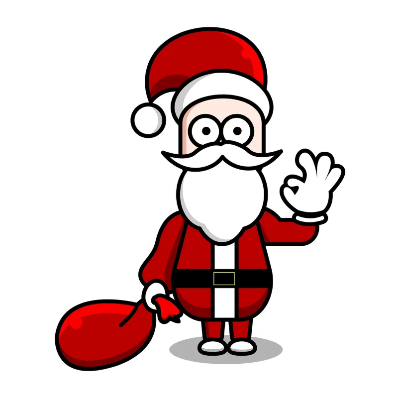 Santa Christmas Cute Stickdatei – Weihnachten