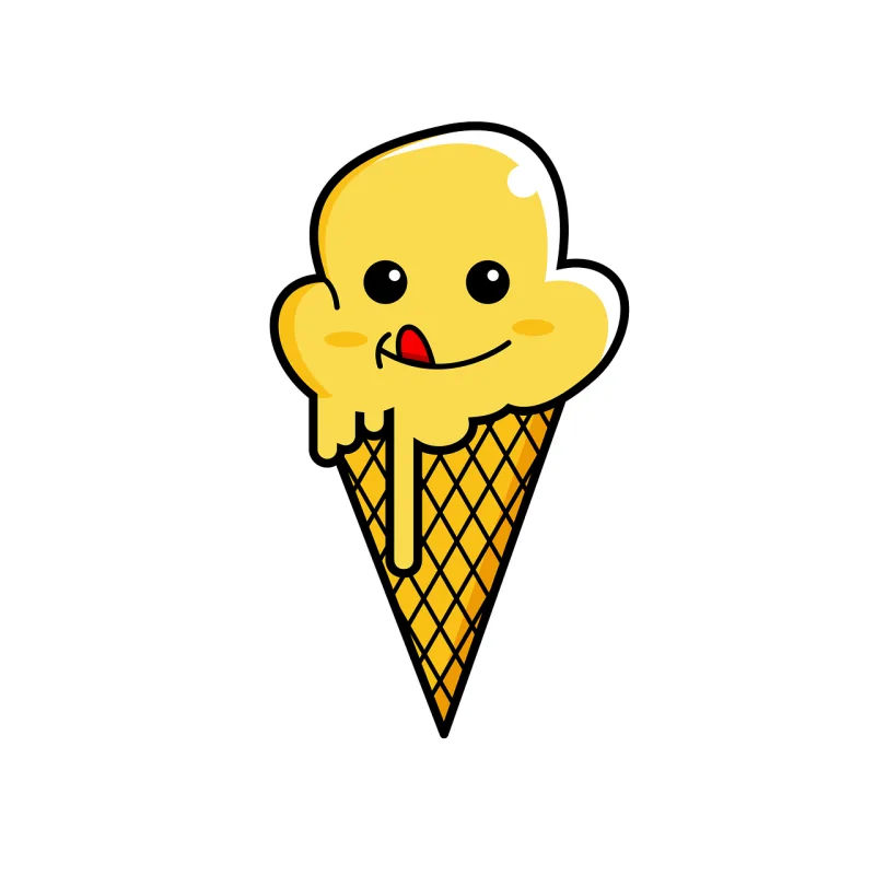 Ice cream Face Smile Stickdatei – Kinder