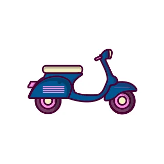 Motorcycle Scooter Vehicle Stickdatei