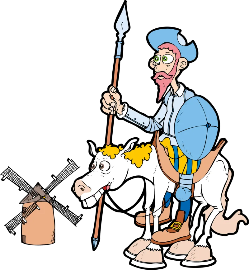 Don quixote Windmill Character Stickdatei – Tiere