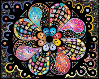 Mandala Zentangle Doodle Stickdatei